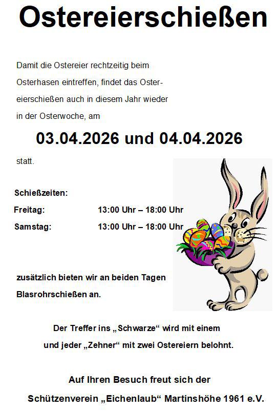 Ostereierschießen 03-04.04.2026