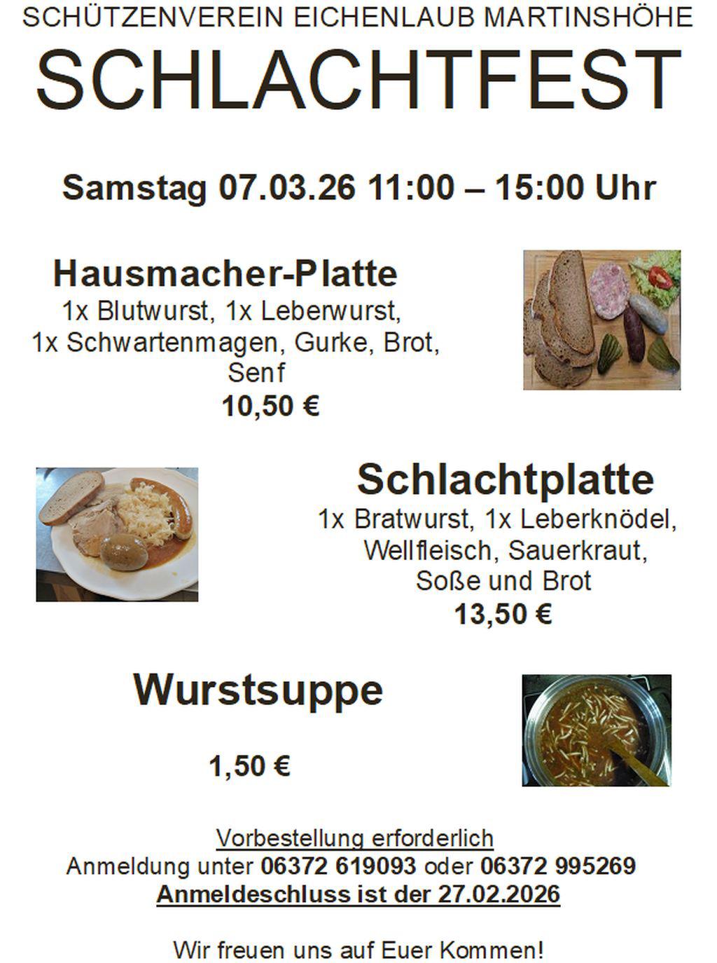 Schlachtfest 07.03.2026